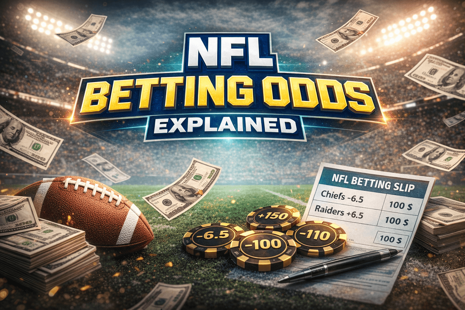NFL Betting Odds Explained: Spreads, Moneylines, Totals, and More